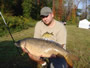 Peg 2 competitor Josh Snow with the first catch of the tournament, a 23 lb, 15 oz Common. This was the big fish of the tournament until being surpassed late in day 2.