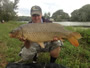 Jason Bernhardt with a 23.2 lb common caught during the 3rd annual Advanced Strategies Adventures Carp Tournament in Baldwinsville, NY.