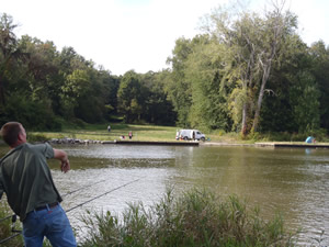 Chris West chums the water at Howland Island in the Montezuma Wildlife Refuge (Port Byron, NY). Chris finished 2nd place on the day and had the largest fish of the day (23 lb 0 oz)