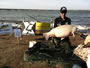 Iacob Iacob (peg 20) with a 36+ lb smallmouth buffalo. It's not too often one catches a 36 lb fish that does not improve their score! Lake Fork, TX