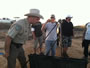 Marshal Derek Spitzer confirms the record weight. Lake Fork, TX