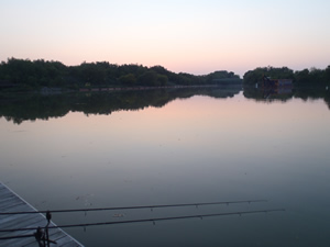 The NY Canal Corporation has been dredging the Inner Harbor as of late--a likely cause as to why the fishing was so slow