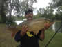 Pat Anderson with a 15.15 lb common from session 2 at Onondaga Lake Park in Liverpool.