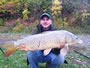 Chris West with a 22.4 lb common from session 6 of Wild Carp Club of Central NY. This was the biggest carp of the session.