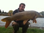 Tom Brooks with the first 20+ lb carp of the Qualifier (20.13).