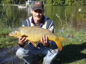 Jamie Godkin with a 16 lb, 15 oz Common caught during Session 5 of Wild Carp Club