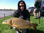 Sean Lehrer displays his final catch of the season during Session 6 of Wild Carp Club of Central NY.