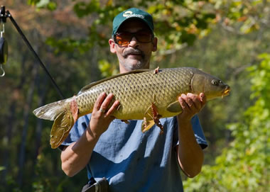 Pat Anderson with a common caught during Session 5. Liverpool, NY