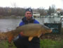 Steve Bailey (peg 16B) with a 30.2 lb common caught during day 2 of the '12 Wild Carp Fall Qualifier.