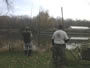 Ed Wagner (peg 16A) fighting a fish while teammate Barry Howard looks on.