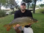 Tom Chairvolotti with a 16.7 lb common caught during the August 18 Shootout in Liverpool, NY.