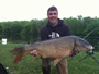 Scottie Criswell of Arkansas poses with a 36 lb, 4 oz common carp caught during the 2012 Wild Carp Classic tournament in Baldwinsville, NY.